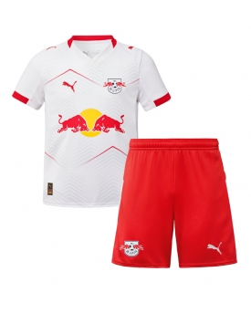 Billige Fotballdrakt RB Leipzig Replika Hjemmedraktsett Barn 2025-26 Kortermet (med bukser)